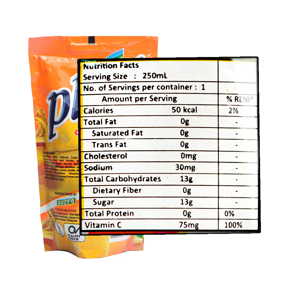 Plus King Size Juice Orange 250ml - Image 3