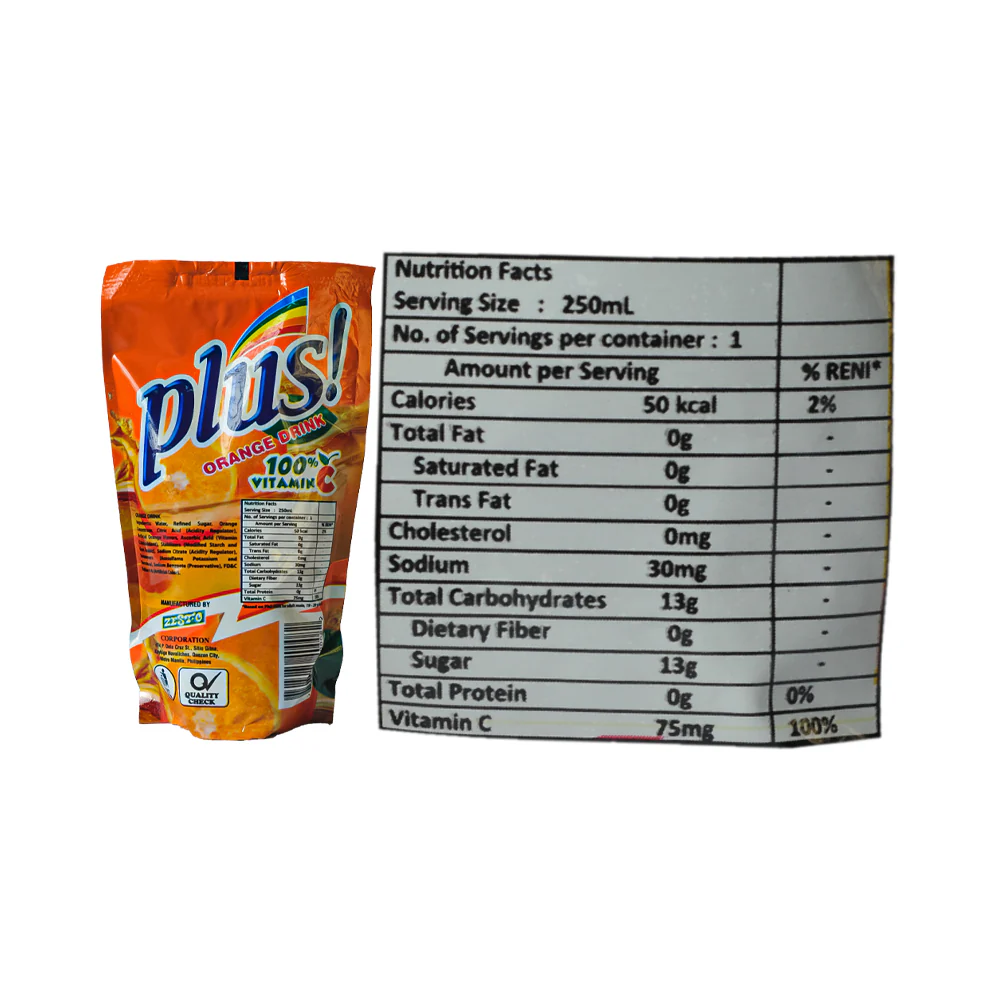 Plus King Size Juice Orange 250ml x 10's - Image 4
