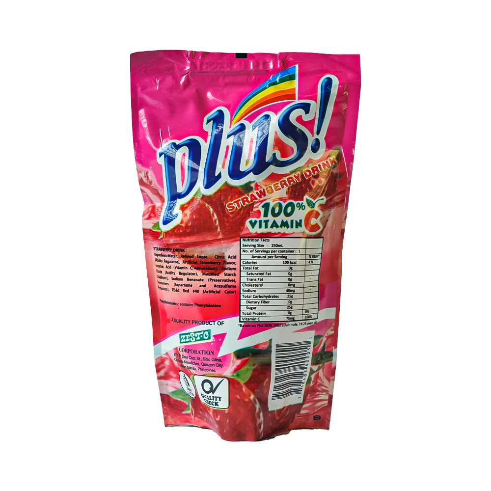 Plus King Size Juice Strawberry 250ml x 10's - Image 2