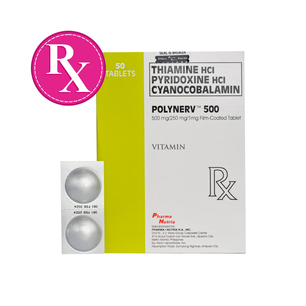 Polynerv 500 500mg/250mg/1mg Film-Coated Tablet - Image 3