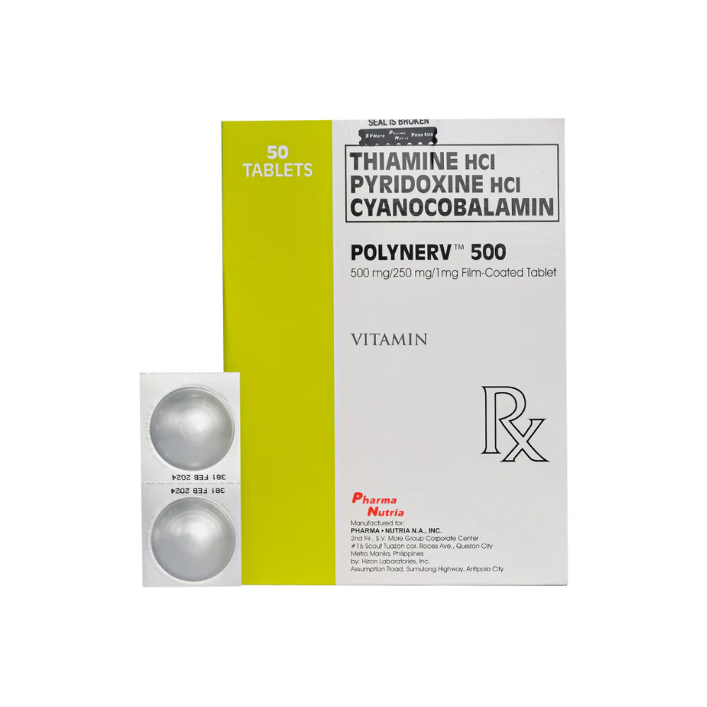 Polynerv 500 500mg/250mg/1mg Film-Coated Tablet - Image 4