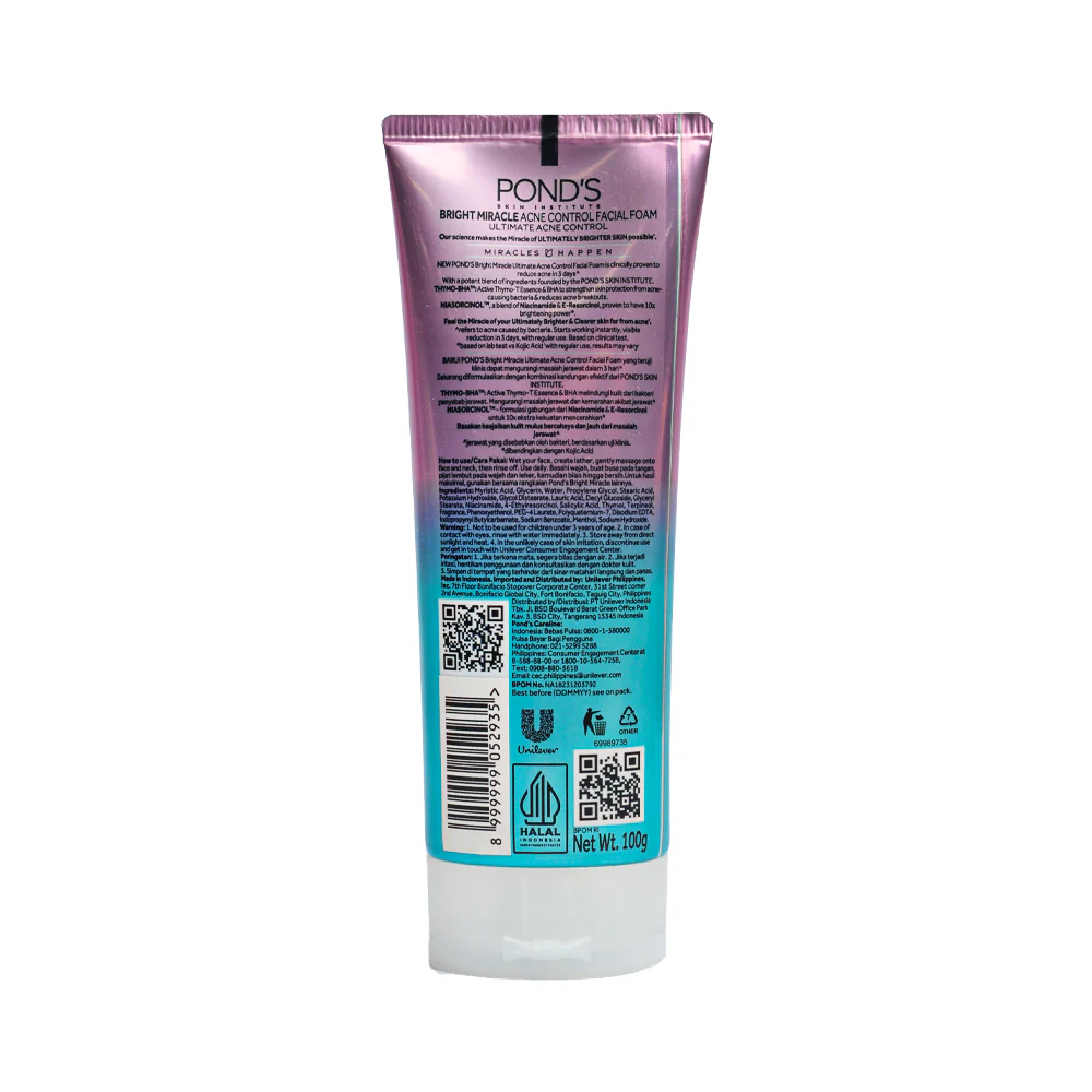 Pond's Acne Clear Facial Foam 100g - Image 2