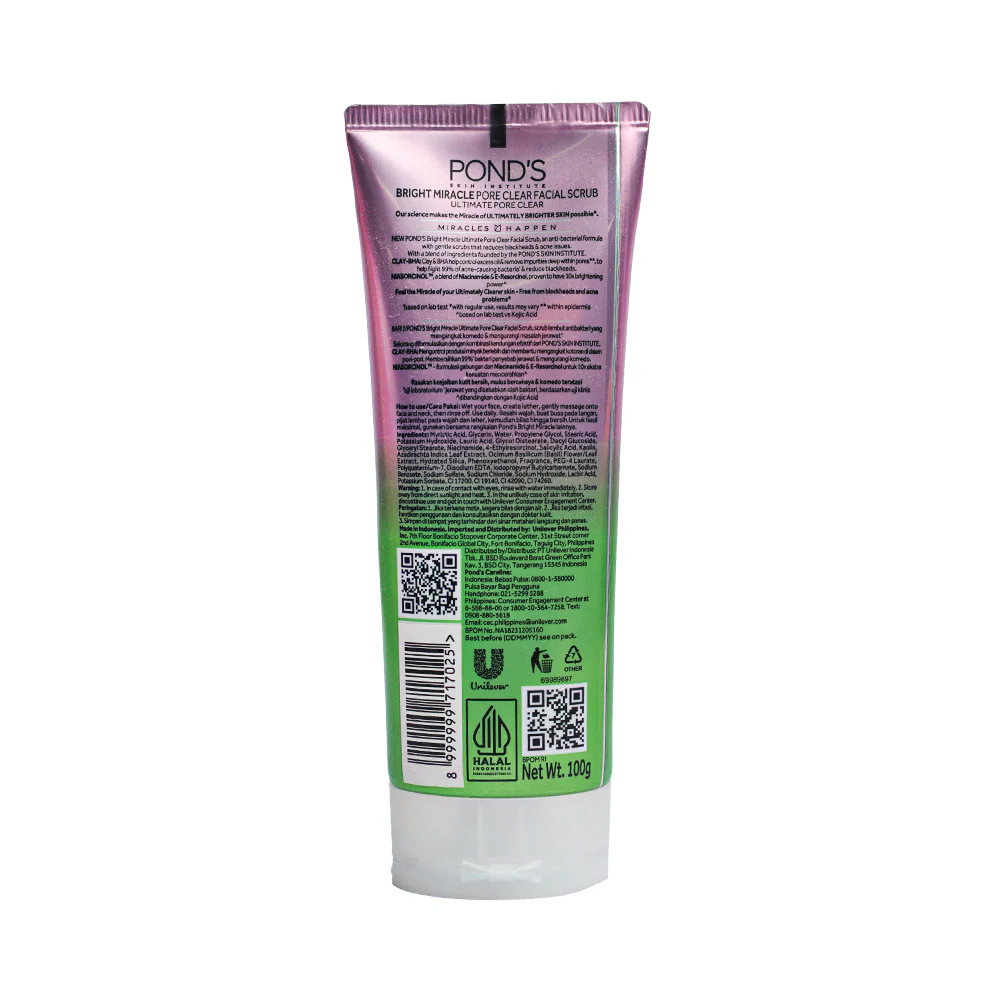 Pond's Clear Solutions Anti-Bacterial Facial Scrub 100g - Image 2