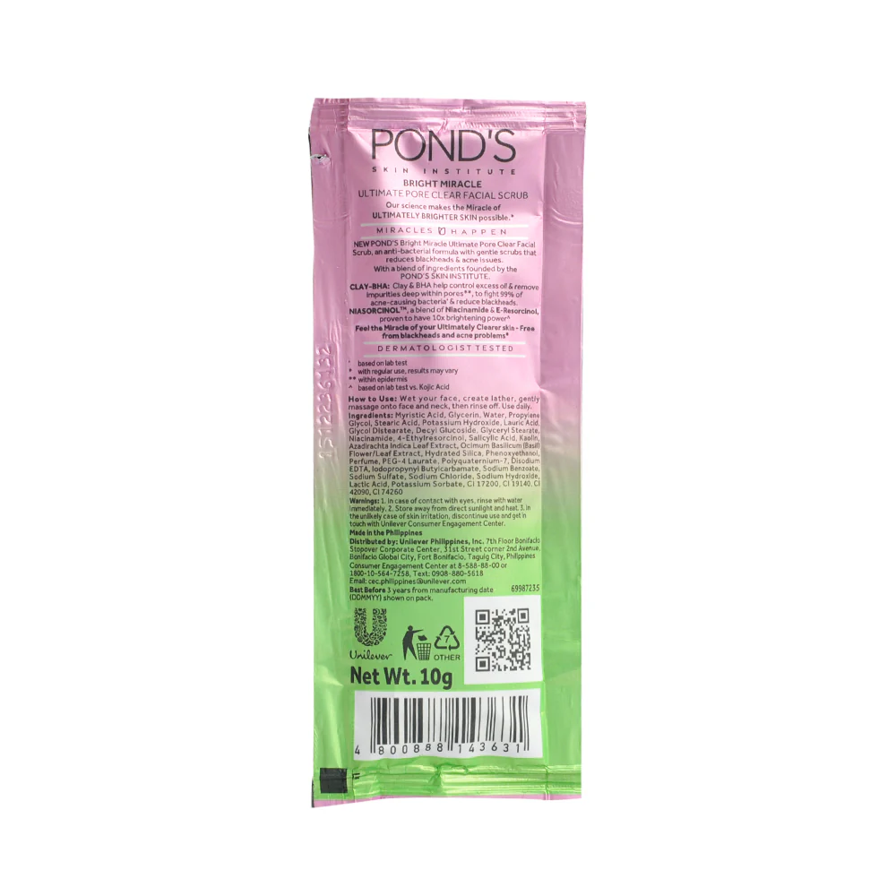 Pond's Clear Solutions Anti-Bacterial Facial Scrub 10g - Image 2