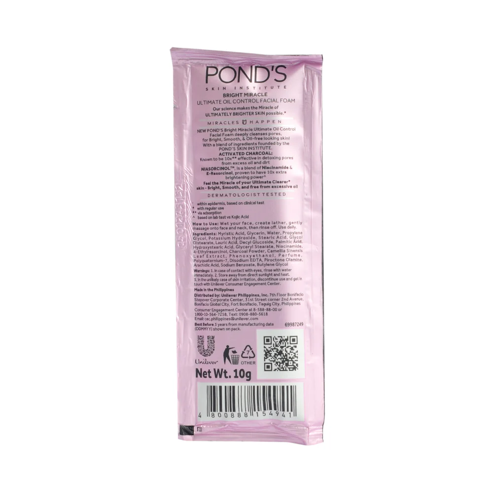 Pond's Pure Bright Facial Foam 10g - Image 2