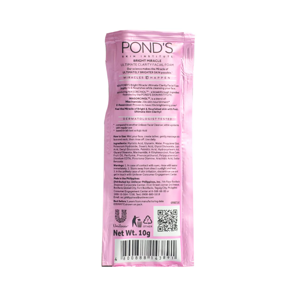 Pond's White Beauty Spotless + Rosy White Facial Foam 10g - Image 2