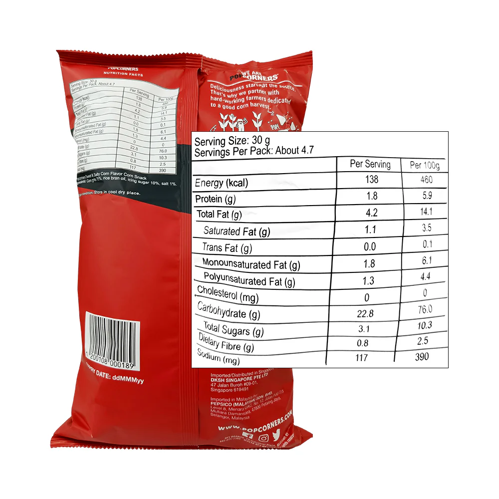 Popcorners Corn Snack Sweet & Salty 142g - Image 2