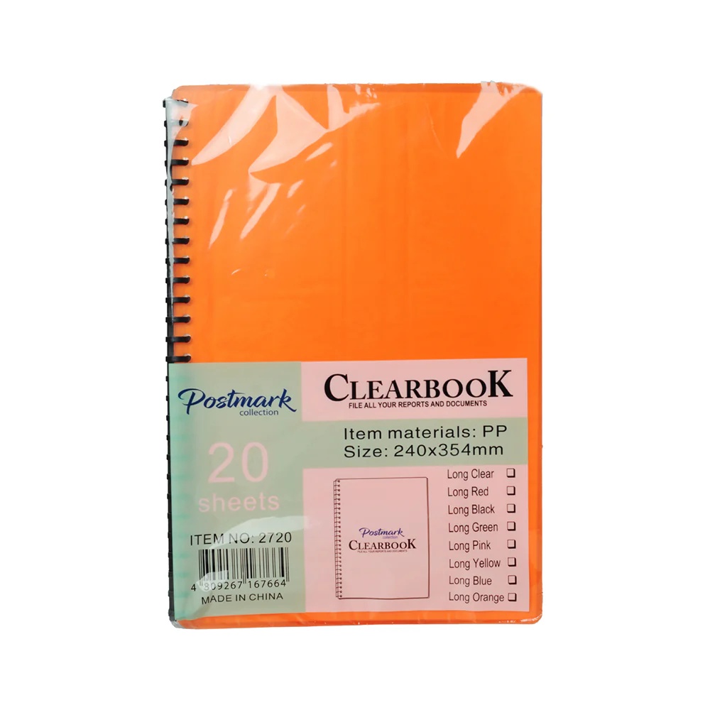 Postmark Collection Clearbook Orange Long