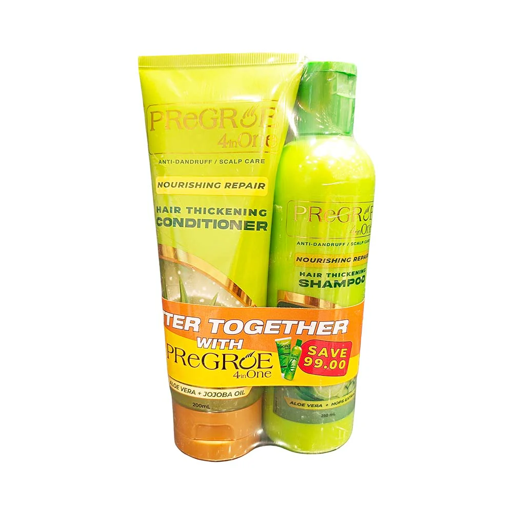 Pregroe 4 in 1 Nourishing Repair Shampoo 250ml + Conditioner 200ml - Image 2