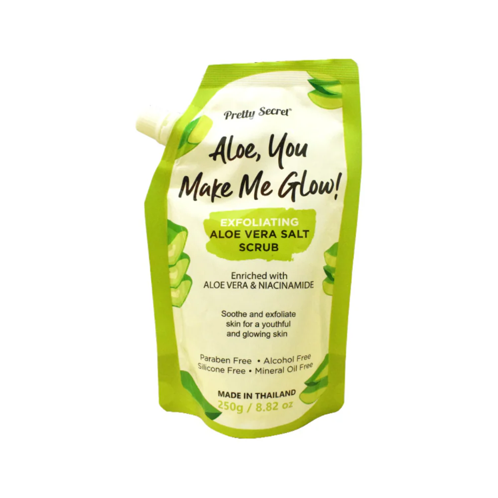 Pretty Secret Exfoliating Aloe Vera Salt Scrub 250g - Image 2