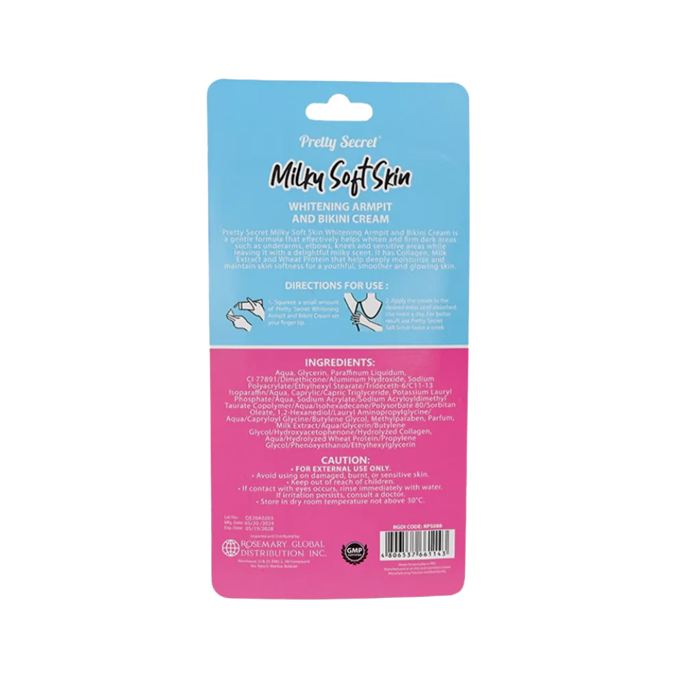 Pretty Secret Milky Soft Skin Whitening Armpit And Bikini Cream 50ml - Image 3