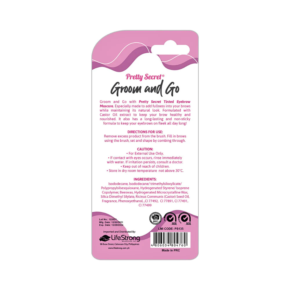 Pretty Secret Tinted Eyebrow Mascara Dark Brown 9ml - Image 3