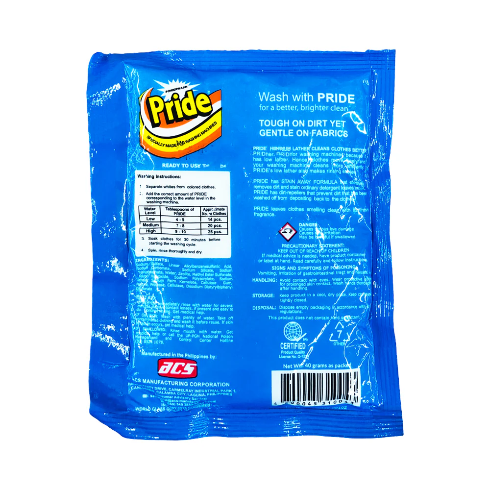 Pride Detergent Powder 40g - Image 2