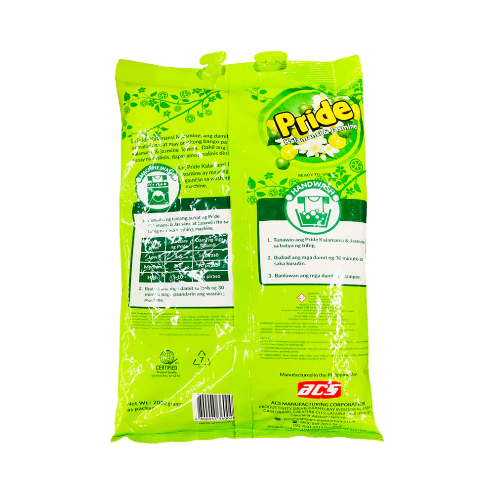 Pride Detergent Powder Kalamansi 2000g - Image 2