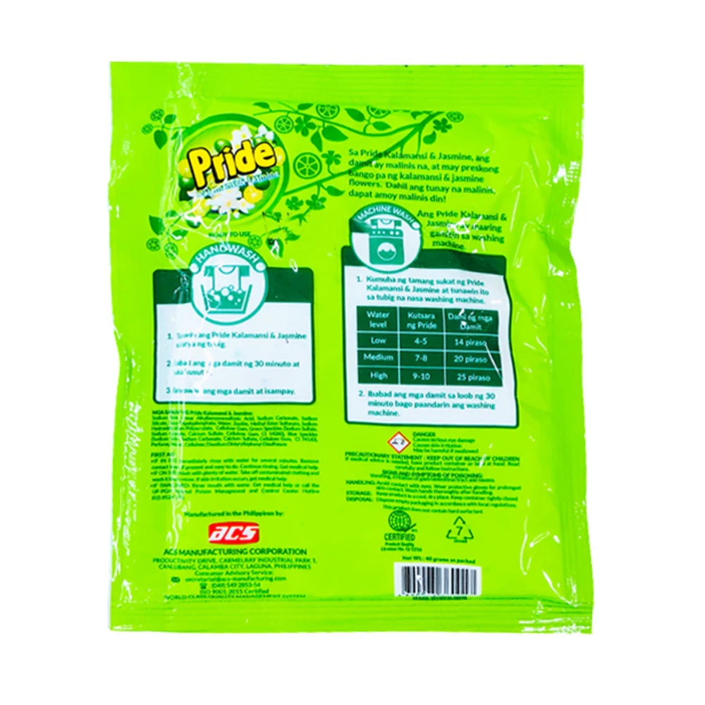 Pride Detergent Powder Kalamansi 40g - Image 2