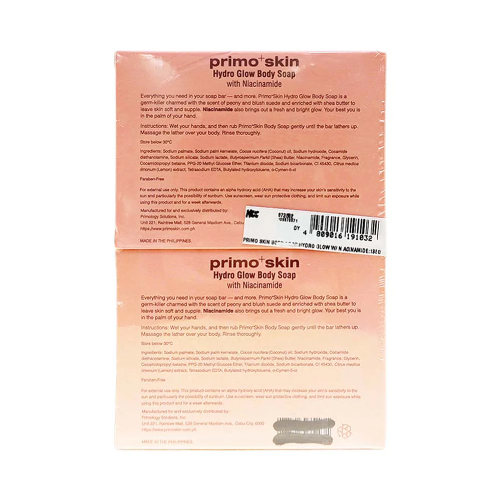 Primo Skin Body Soap Hydro Glow With Niacinamide 135g x 2's - Image 2