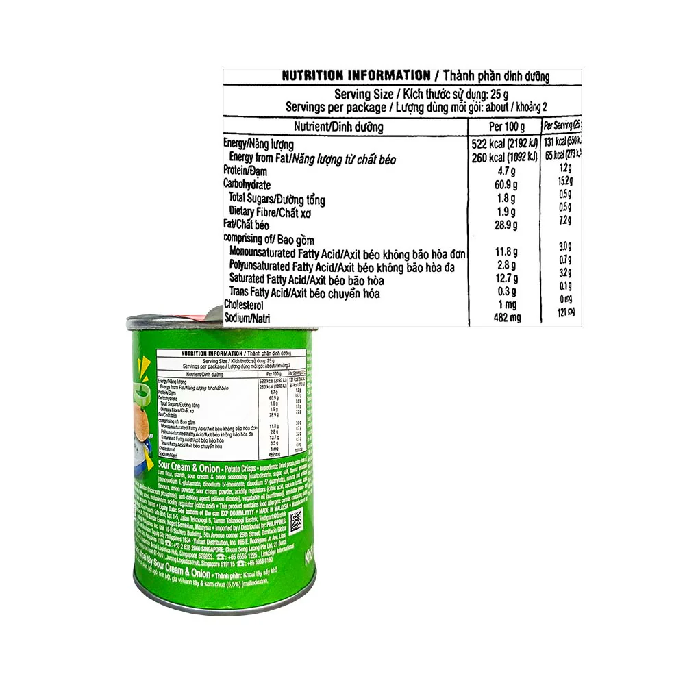 Pringles Snack Sour Cream And Onion 42g - Image 2