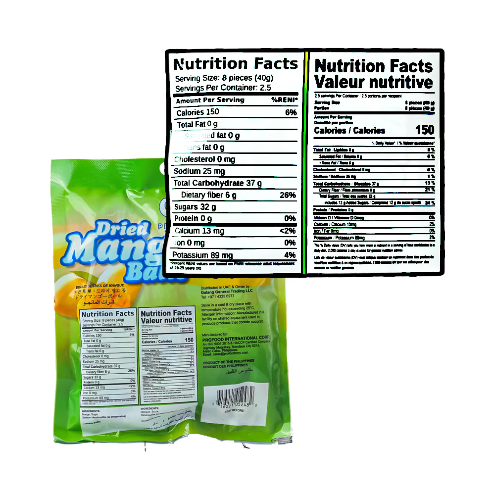 Profood Cebu Dried Fruit Mango Balls 100g - Image 3