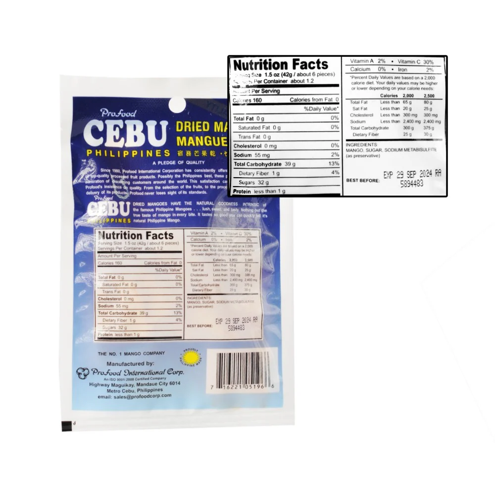 Profood Cebu Dried Fruit Mango Chips 50g - Image 2