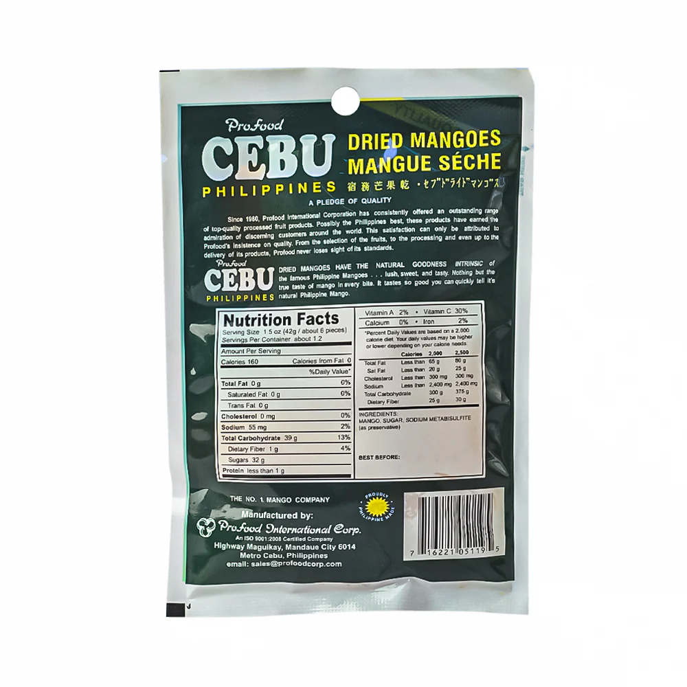 Profood Cebu Dried Fruit Mango Sliced 50g - Image 2