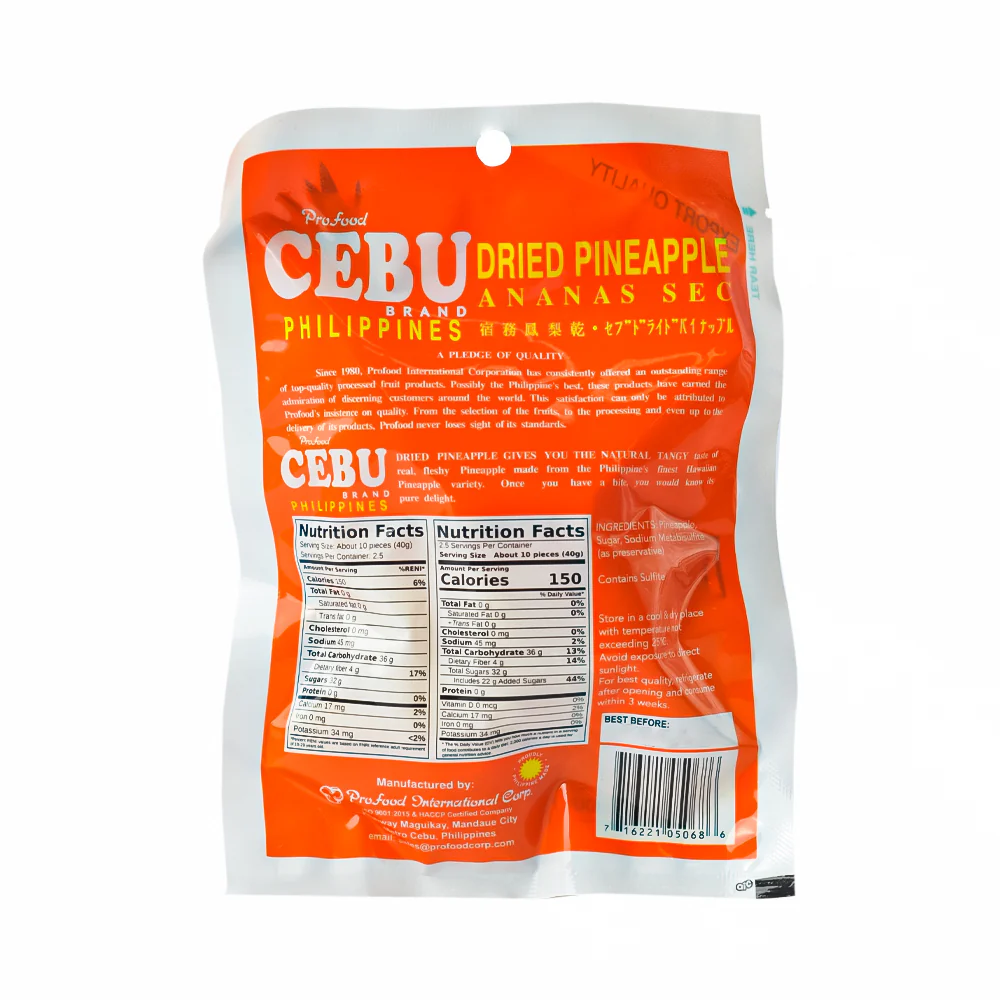 Profood Cebu Dried Fruit Pineapple 100g - Image 2