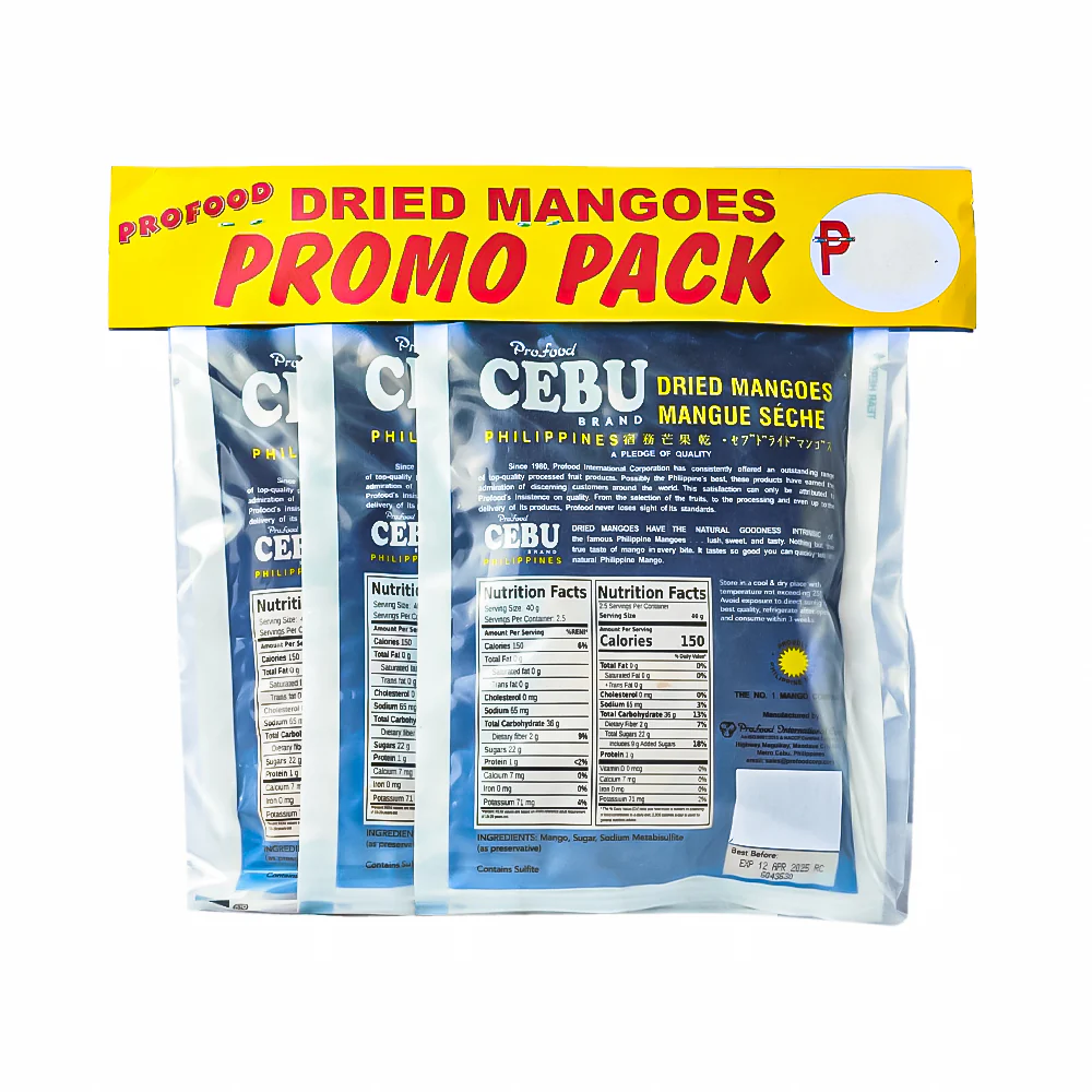 Profood Cebu Dried Mango Chips Promo Pack 3's - Image 2