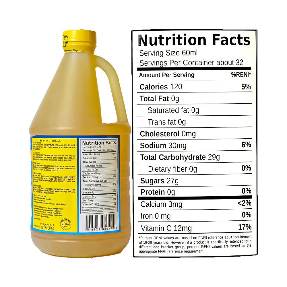 Profood Juice Drink Concentrate Mango 1/2gal - Image 3