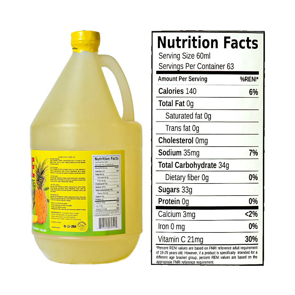 Profood Juice Drink Concentrate Pineapple 1gal - Image 3