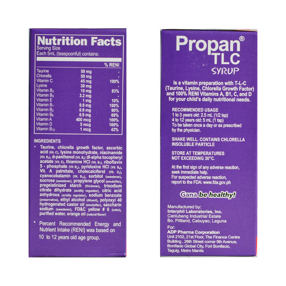 Propan TLC Orange Flavor Syrup 120ml - Image 2