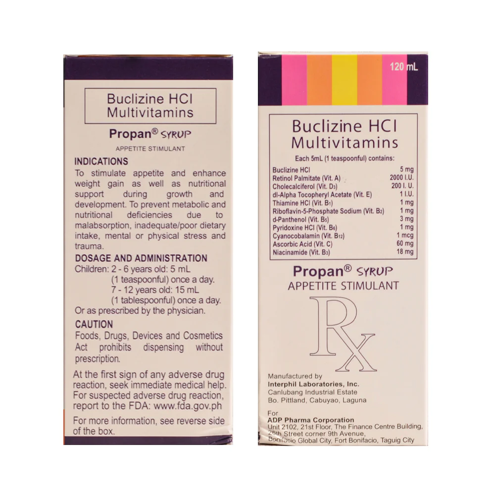 Propan with Buclizine Syrup 120ml - Image 3