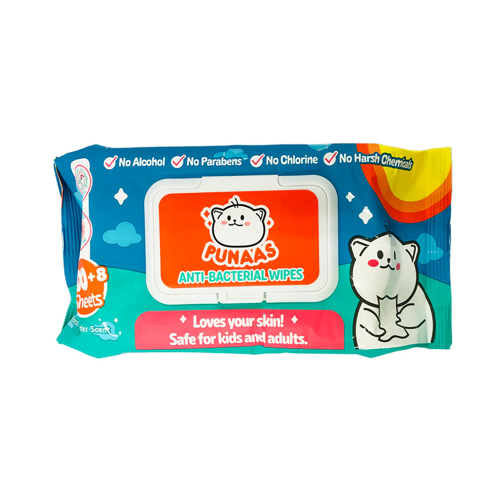Punaas Anti-Bacterial Wipes 108's