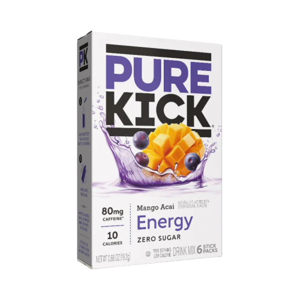 Pure Kick Mango Acai Energy Zero Sugar 19.2g - Image 2