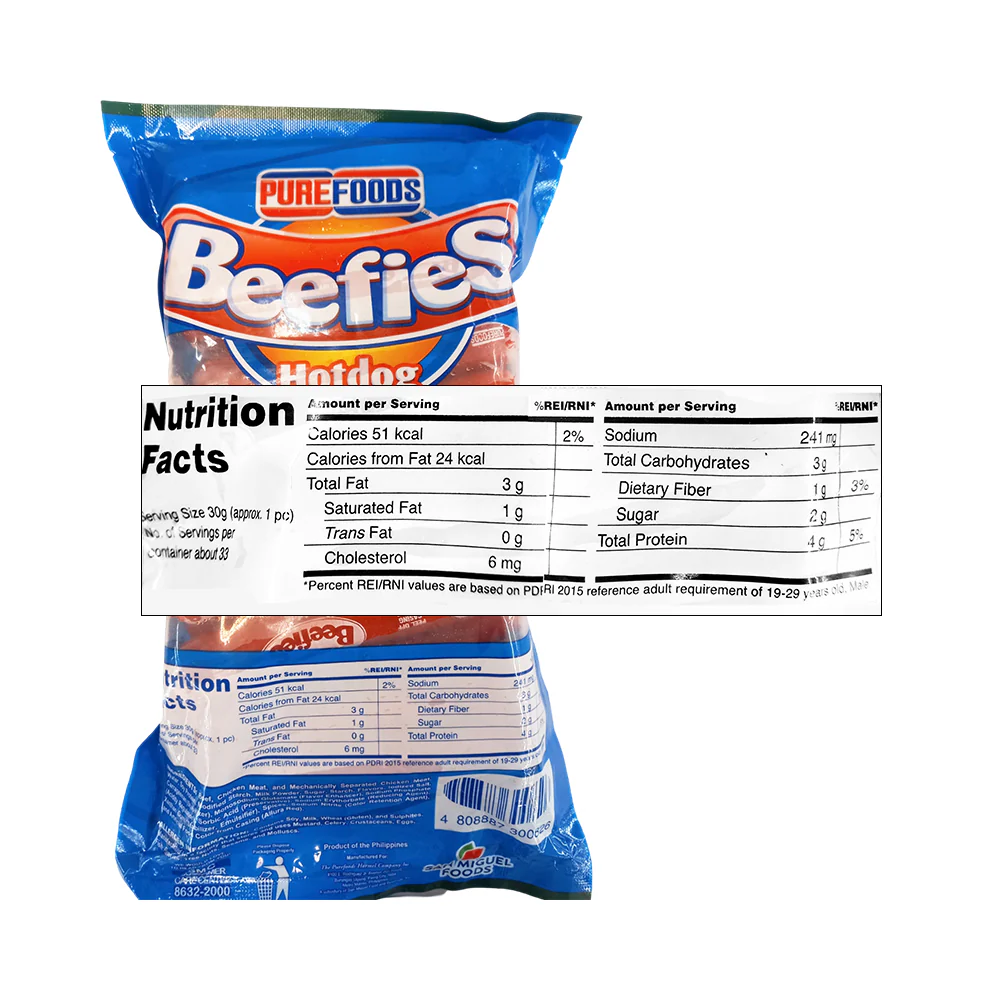 Purefoods Beefies Hotdog Regular 1kg - Image 2