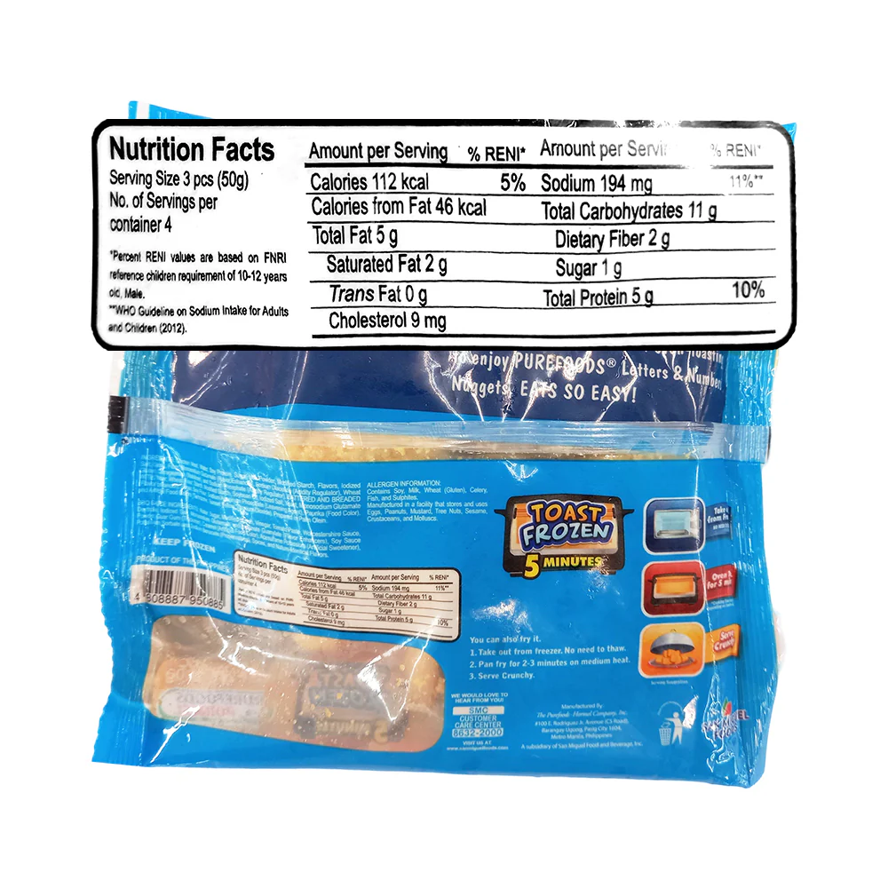 Purefoods Chicken Fun Nuggets Letters And Numbers 200g - Image 2