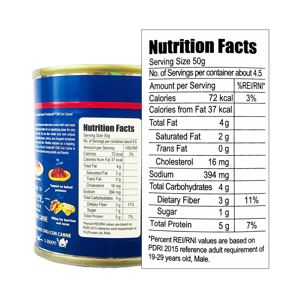 Purefoods Chili Con Carne All Meat 210g - Image 2