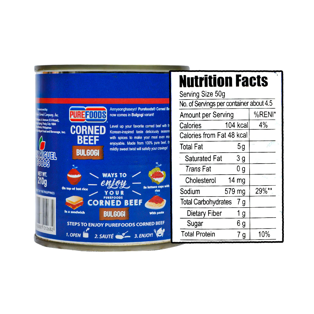 Purefoods Corned Beef Bulgogi 210g - Image 2