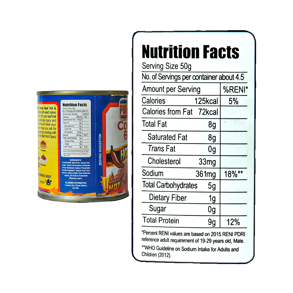 Purefoods Corned Beef Hot And Spicy 210g - Image 3