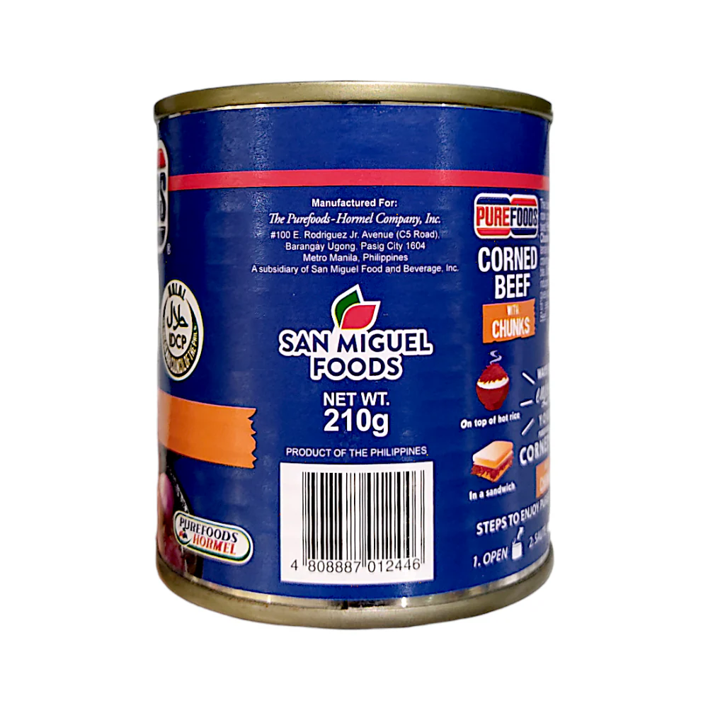 Purefoods Corned Beef With Chunks 210g - Image 2