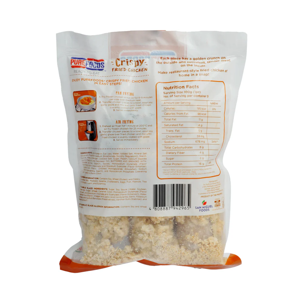 Purefoods Crispy Fried Chicken Soy Garlic 500g - Image 2