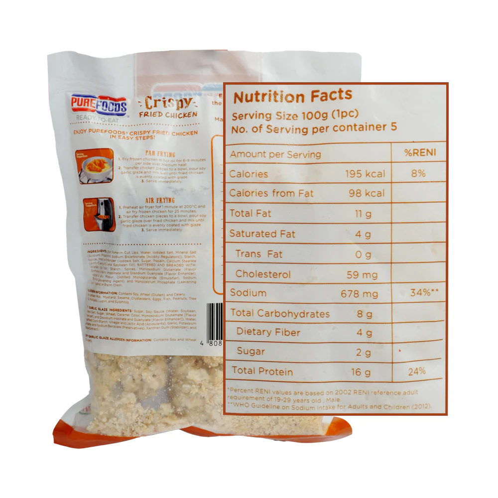 Purefoods Crispy Fried Chicken Soy Garlic 500g - Image 3