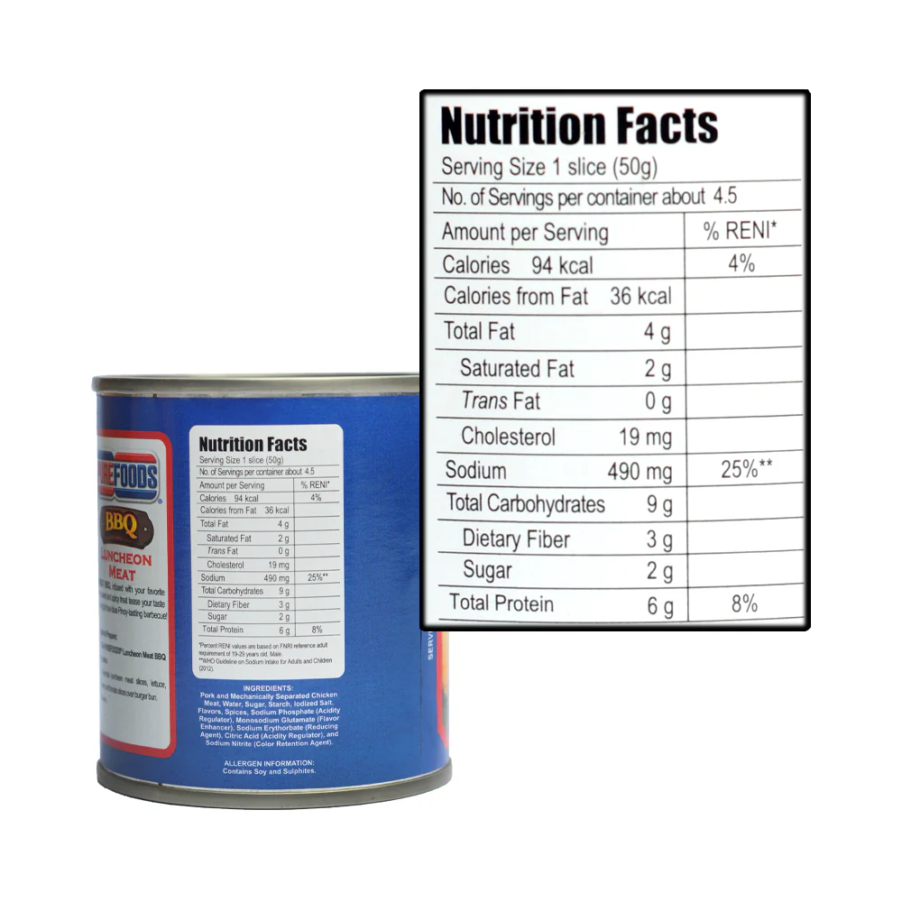 Purefoods Luncheon Meat Barbecue 215g - Image 2