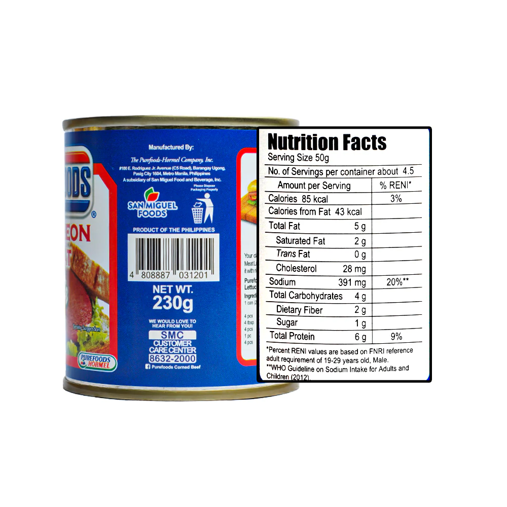 Purefoods Luncheon Meat Lite 230g - Image 2