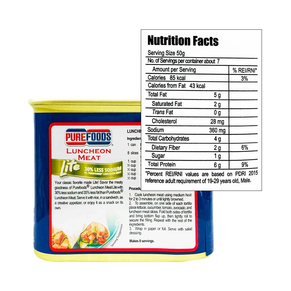 Purefoods Luncheon Meat Lite 340g - Image 2
