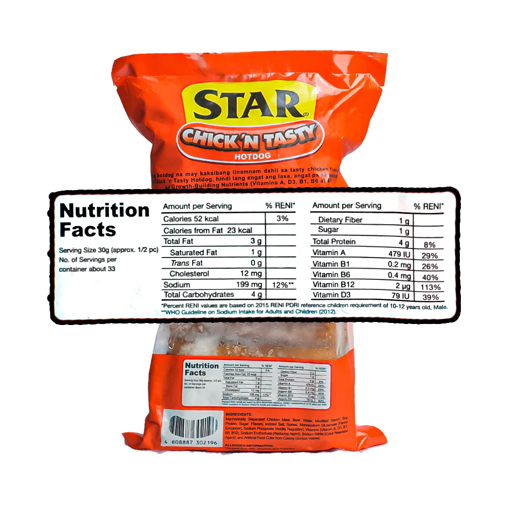 Purefoods Star Chick N' Tasty Hotdog Jumbo 1kg - Image 2