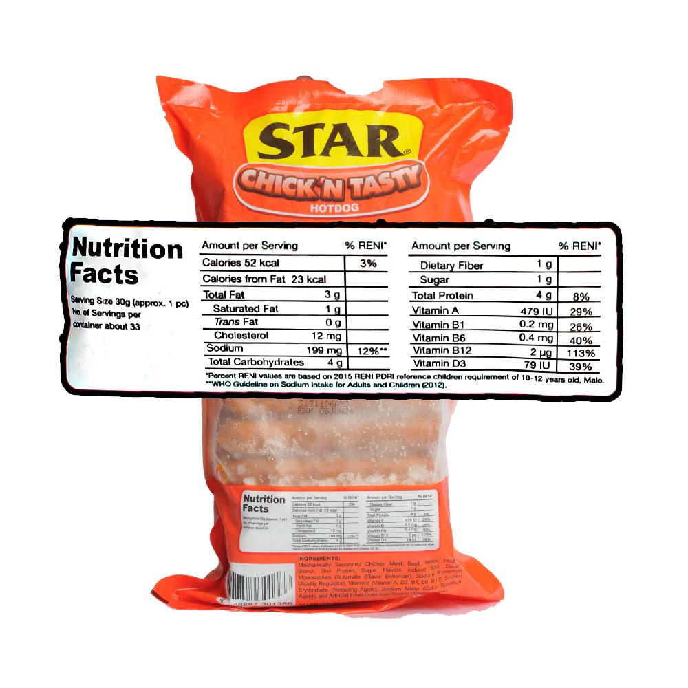 Purefoods Star Chick N' Tasty Hotdog Regular 1kg - Image 2