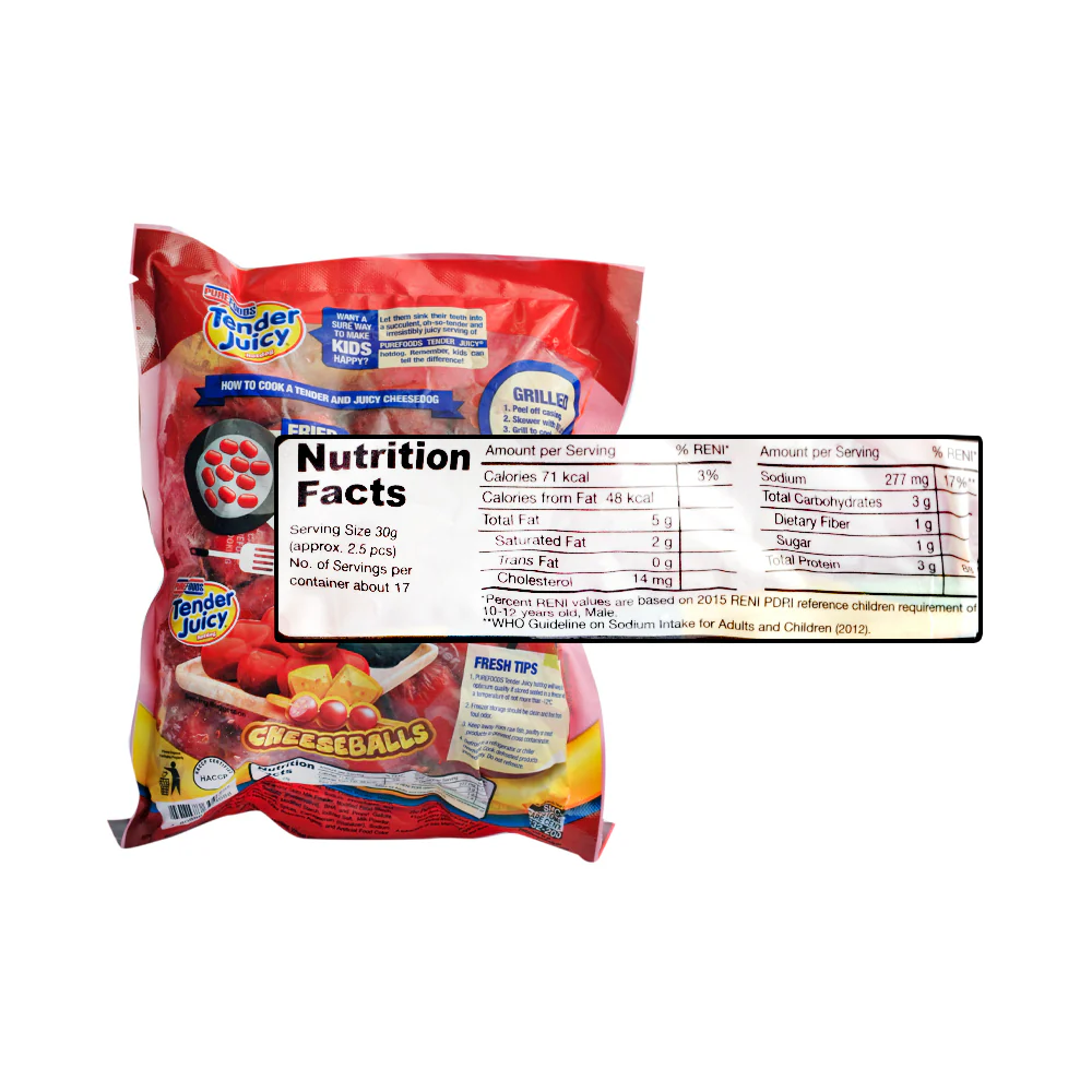 Purefoods Tender Juicy Cheeseballs Without Pork 500g - Image 2