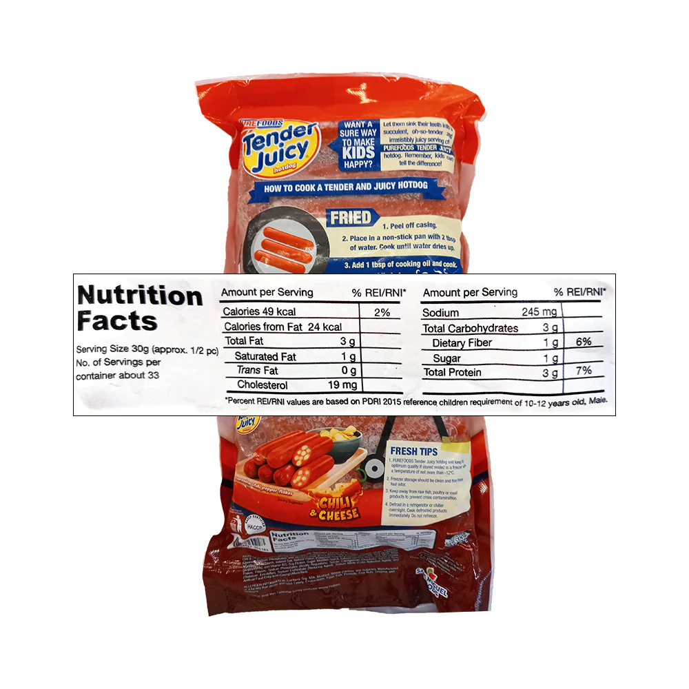 Purefoods Tender Juicy Hotdog Chili And Cheese Jumbo 1kg - Image 2