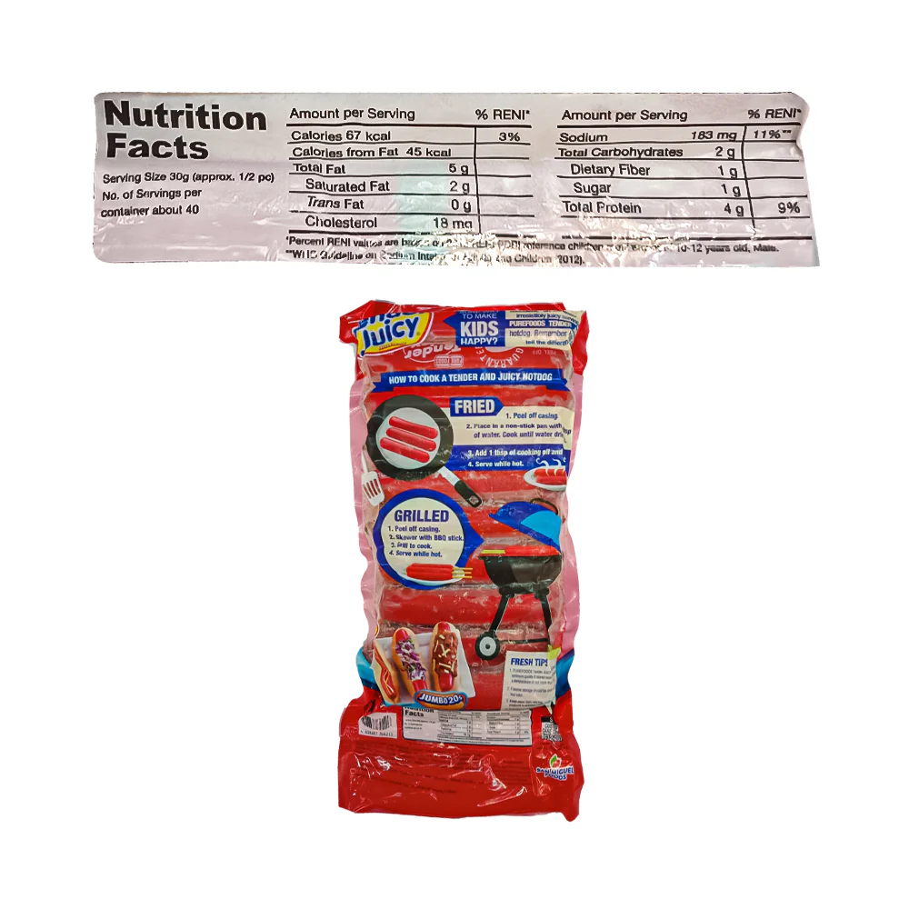 Purefoods Tender Juicy Hotdog Jumbo 1kg - Image 3