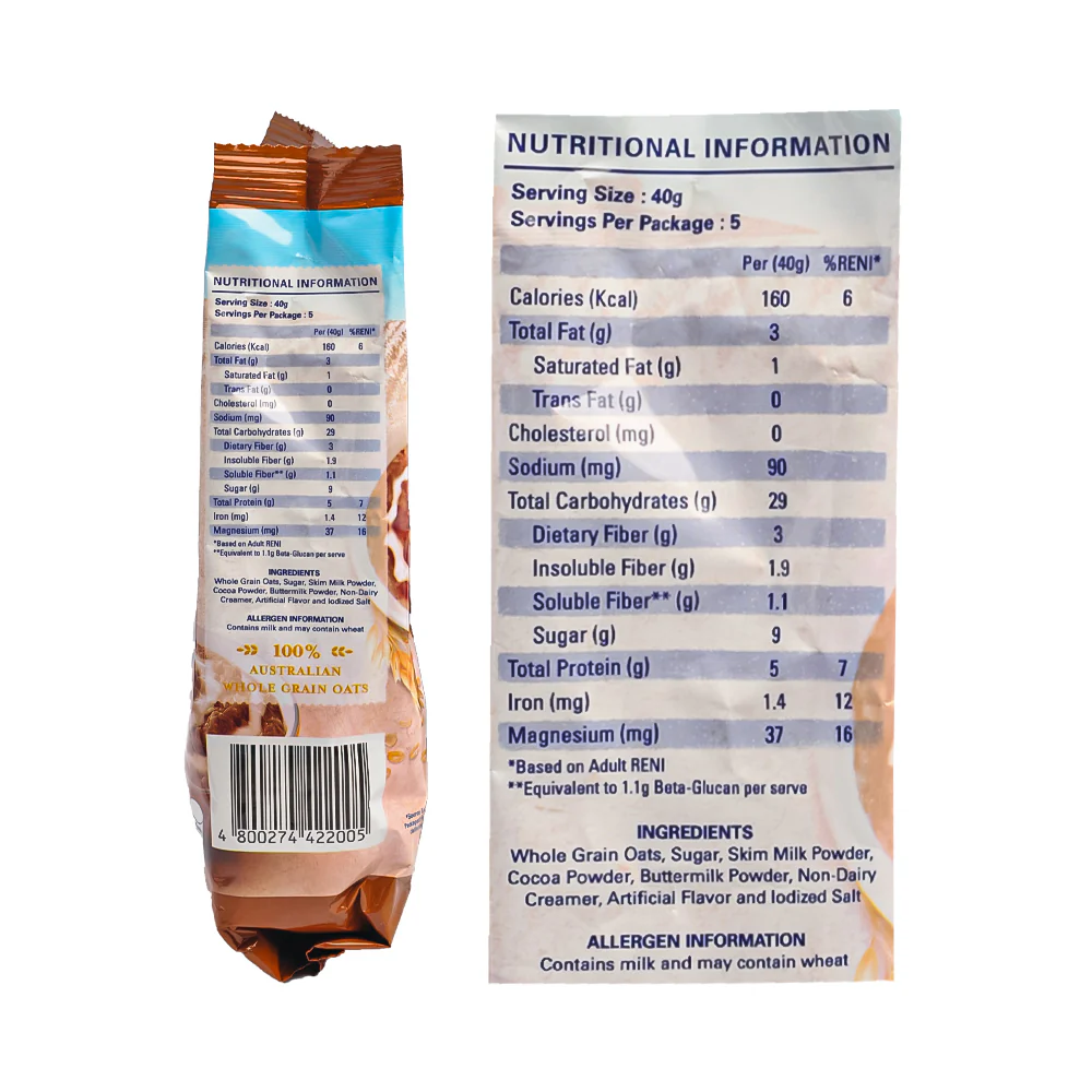 Quaker Chocolate With Milk Instant Oatmeal 200g - Image 3