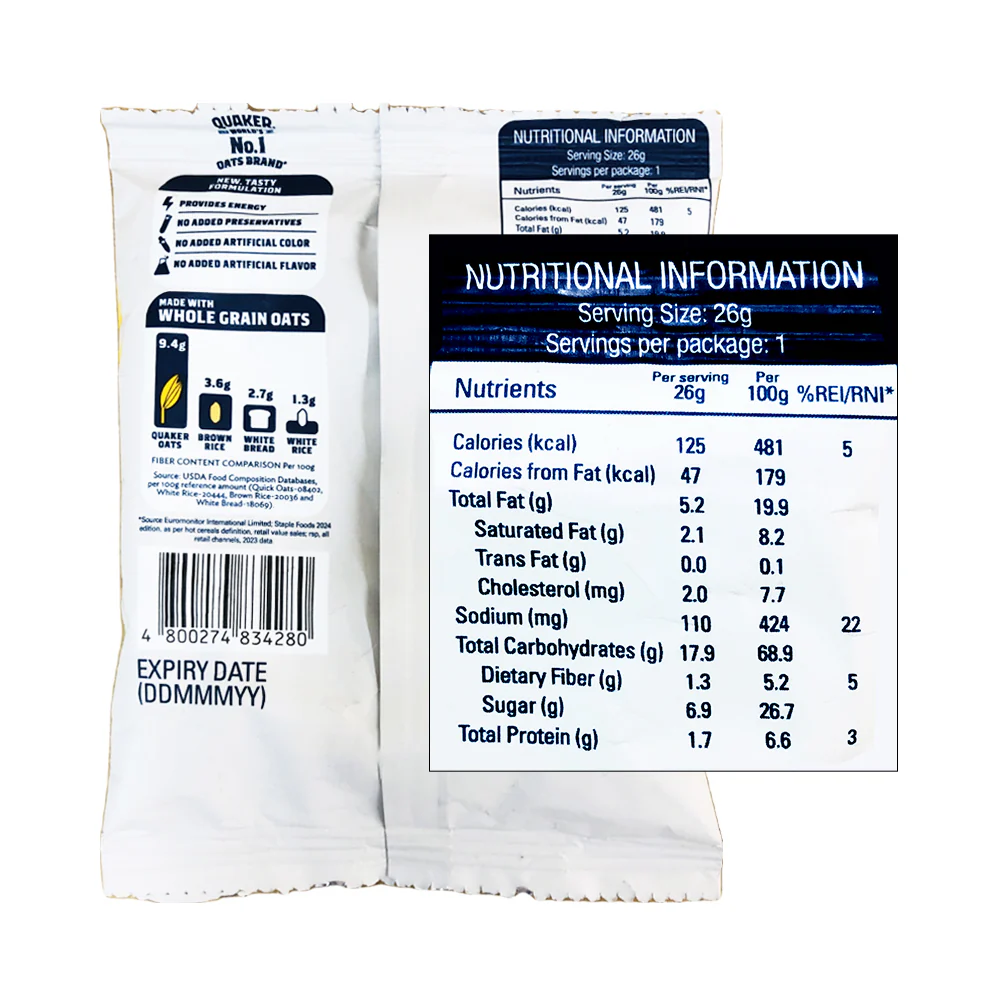 Quaker Oaties Mini Oat Cookies Apple Cinnamon 26g - Image 2